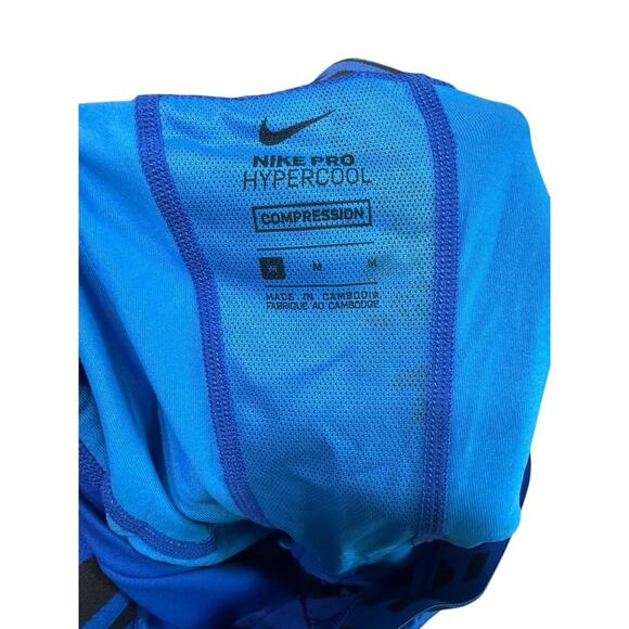 Nike Pro Hypercool Compression Pants Blue Camo Print Men’s Size Medium - Picture 3 of 5